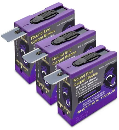 Carpet Blades - Round End (3 Dispensers - 100 Blades/Dispenser)