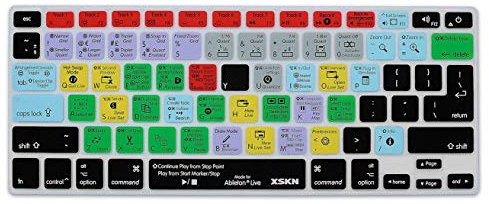 XSKN Ableton Live Shortcuts EU US Common Layout Silicone Keyboard Skin Cover for 2015 and Earlier Released MacBook Air 13 Inch MacBook Pro 13 15 17 Inch
