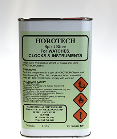 Harts HOROTECH Spirit Based WATCH, CLOCK and INSTRUMENT RINSE FLUID 1lt (RINSE)