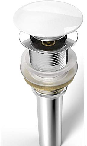 Push Open AA51 ohne Überlauf-Funktion edel verchromt mit Keramik-Deckel und Rohrverlängerung