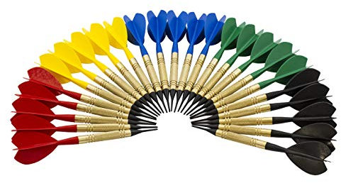 Löwen Ersatzteile und Zubehör Dartpfeile 18g Bar Flight, Schaft & Spitze 1/4', gemischte Farben, Dose á 25 STK.