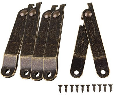 HALJIA Lot de 5 charnières rotatives pliables pour couvercle de coffre, 67 x11 mm