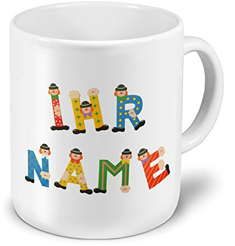 printplanet XXL Riesen-Tasse mit Namen personalisiert - Motiv Holzbuchstaben - individuell gestalten - Namenstasse, Kaffeebecher, Becher, Mug