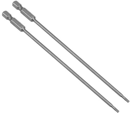 sourcing map 2 STK 1/4 Sechskant Schaft 150mm Länge Magnetische Torx Sicherheit T8 Bits S2