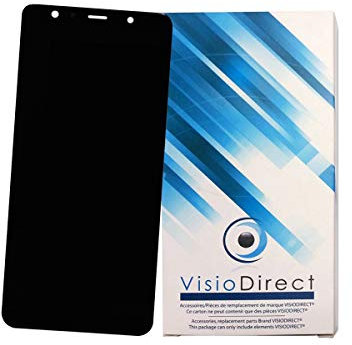 Visiodirect Ecran Complet pour Samsung A7 2018 SM-A750 Bleu Taille 6 Vitre Tactile + ecran LCD Telephone Portable