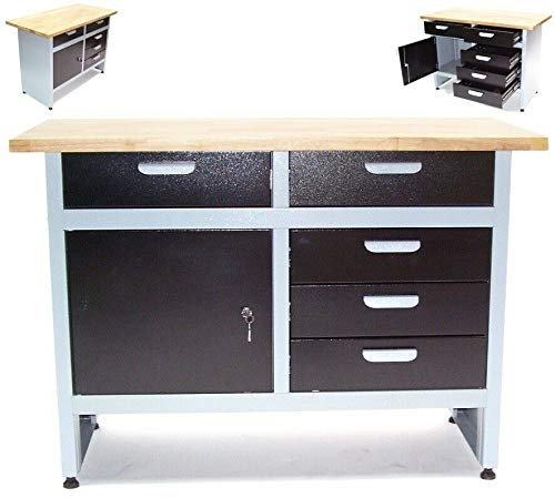 06255 Werkbank Werktisch 5 Schubladen Montagewerkbank Schubladenschrank Werkzeug AWZ