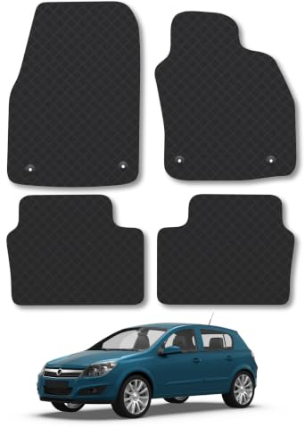 Vauxhall Astra (2004-2010) 3mm Rubber Car Mats | Tailored Fit Durable Floor Mats Full Coverage Protection Waterproof Accessories Easy Clean Anti Slip Made in the UK