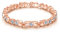Lisandra Scott Strahlendes Shiny Deluxe Tennis Armband mit funkelnden Steinen I Tennisarmband für Damen, Frauen und Mädchen I Damenarmband Schmuck in echter Juweliersqualität (Rosegold)