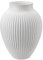 Knabstrup Keramik | Gerillte Vase | Geformt mit Lehm und Leidenschaft | Elegante und Klassische Form seit 1897 | Modern Anmutend | Weiß | 27 cm
