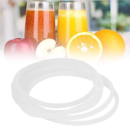 LANTRO JS 6er Set Gummidichtungsring Ersatzdichtungen Mixer Ersatzdichtung Universal Weiß für Entsafter Küche Ersatzteile