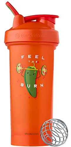 BlenderBottle Just for Fun Classic V2 Shaker Bottle Perfect for Protein Shakes and Pre Workout, 28-Ounce, Feel the Burn