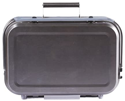 JMEX Barbecue au charbon de bois Pliable dans Valise avec Barbecue, Bol pour Charbon et poignée de Transport, pique-nique en plein air Patio arrière-cour Randonnée Camping Cuisine-23.4x15x4.3inch
