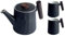 Dekomiro Set 3 Teil. Teeservice TeaLogic Teekanne Negra mit Holzgiff und 2 Becher Negra mit Holzgiff