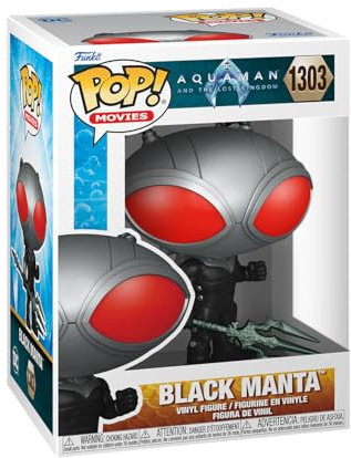 Funko POP! Movies: DC - Black Manta - Aquaman - Collectable Vinyl Figure - Gift Idea - Official Merchandise - Toys for Kids & Adults - Movies Fans - Model Figure for Collectors and Display | Official Superheroes Merch - Collectable Vinyl Figurine for Shelf Display - Birthday Gift Idea for Fans and Collectors