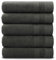 PandaHome Handtuch Set aus Baumwolle - 5 Handtücher - 100% Baumwolle Towel, Schnelltrocknend Weich Saugstark 500 g/m² (Anthrazit)