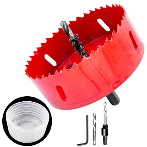 125mm Scie cloche et accessoires pour scie cloche Bac à poussière 2PCS Set,LAIWEI aspirateur pour scie cloche pour toutes les scies cloche jusqu'à 125mm de diamètre de coupe
