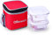 SOPL-OLIVEWARE Deluxe Glassware Lunchbox, Borosilicate Glass, Microwave & Freezer Safe, 2 containers with BPA Free Airtight Lids (320ml) - Red