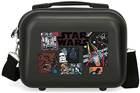 Trousse de Toilette Adaptable Star Wars Galactic Team Bandoulière Noire 29x21x15 cm ABS Rigide 9.14L 0.6 kgs
