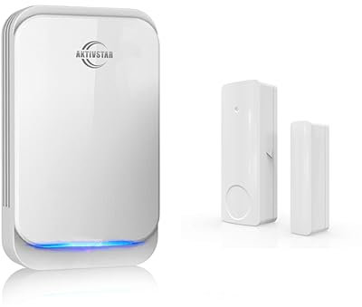 Alarma para Puerta y Ventana timbre con Sensor magnético para puerta 38 sonido 4 Adjustable Volume Mode LED Indicator Timbre para negocios/casa