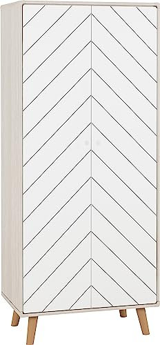 Seconique Dixie 2 Door Wardrobe in Dusty Grey/White