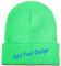 Wintermütze Beanie selber gestalten mit Fototext für Herren Damen Schwarz, grün, One size