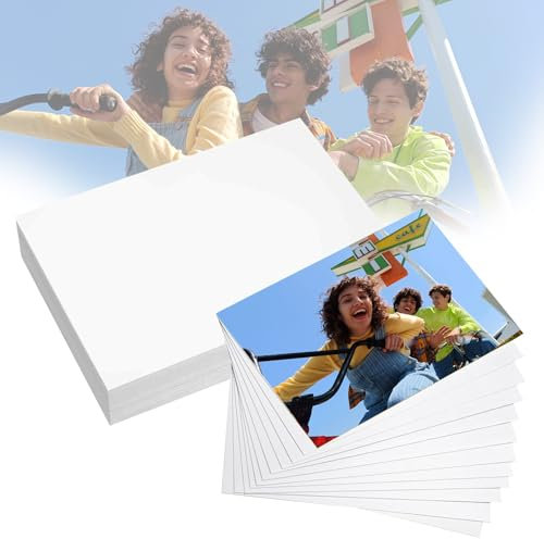 Esshogo 100 Stück weiße Karten A6, 230 g/m² Blanko-Karten Flash Cards, Glückwunschkarten Geschenk, Karton zum Basteln von Karten, Einladungen, Kunstprojekten, 10,5 x 14,8 cm