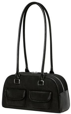 TAZIZI Geldbörsen und Handtaschen für Damen, modisch, PU-Leder, Schultertasche, Unterarmtasche mit mehreren Taschen, Tragetasche, BK, 11.02x4.33x5.9in