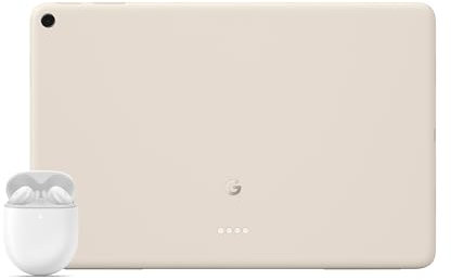 Google Pixel Tablet – Android-Tablet mit 11-Display und einem Akku mit Langer Laufzeit – 8 GB RAM – 128 GB Speicherplatz – Porcelain + Pixel Buds A-Series – Clearly White