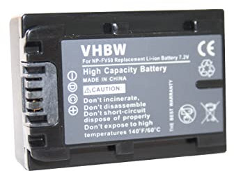 vhbw Akku kompatibel mit Sony HDR-CX560VE, HDR-CX560V, HDR-CX570E Videokamera Camcorder (600 mAh, 7,2 V, Li-Ion) + Infochip