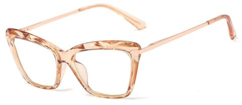 AOOLIA Lesebrille Groß Runde Brille Herren Damen (Orange, 0, x)