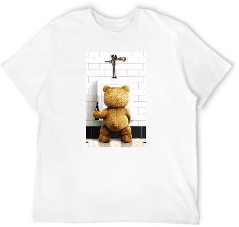 Ted Movie Urinal Photo Licensed Mens T-Shirt White Unisex Tee L
