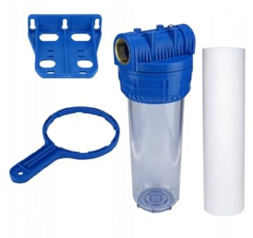 Filtergehäuse 10 Zoll SET Sediment Eisen Kalk Bakterien Kartuschen Wasserfilter (SET 1/2 Zoll)