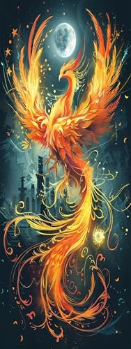 ZHUMUTO Diamond Painting Extra Groß XXL Bilder Set Erwachsene,60x160 cm/23,6x63 Zoll Phönix A,5D Diamant Painting Bilder Erwachsene mit Zubehör Für Wanddekorationen