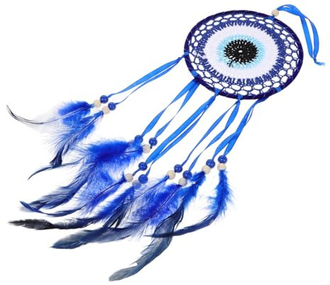 Amosfun Dream Catcher Pendant Evil Eye Macrame Wall Decor Design Handmade Boho Jewelry