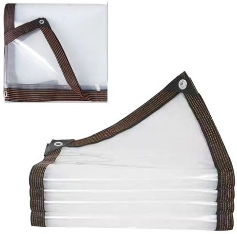 Bâche de protection contre la pluie pour bois de chauffage, toile de peintre sur toile, bâche transparente en polyéthylène imperméable, imperméable, coupe-vent, pour terrasse, porche et extérieur (3 x