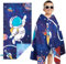 WERNNSAI Raum Strandtuch Kinder, 76 X 150 cm Mikrofaser Badetuch Mädche, Strandhandtuch zum Baden leicht und schnelltrocknend Superweich Saugfähig, Kinder Pool Reisen Schwimmen Duschtuch