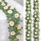 DEMIUKO 2 Stück Blumengirlande Künstliche Pfingstrose Weiß Blumen Girlande Deko 2m Rosengirlande Hängende Kunstblumen Girlande Hochzeit Fake Blumen Reben für Indoor Outdoor Garten Zuhause Party Deko