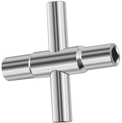 Smloplom Clé carrée 4 en 1 multifonction pour armoires électriques, gaz, eau et compteur électrique, 6,5 mm/7 mm/8 mm/9 mm, argent