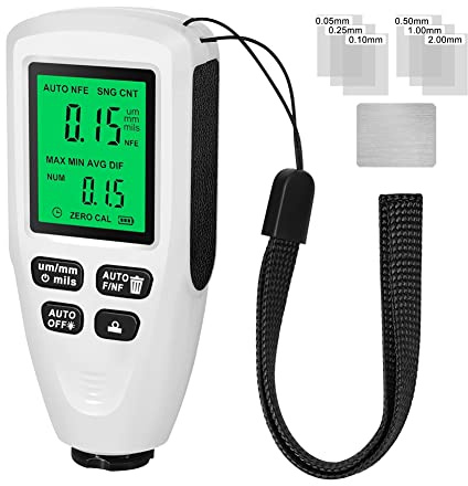 Lhnjimrsy HW300MINI Digital Thickness Gauge Tester Auto Car Paint Measuring Instrument Paint Layer Measuring Device Tool White