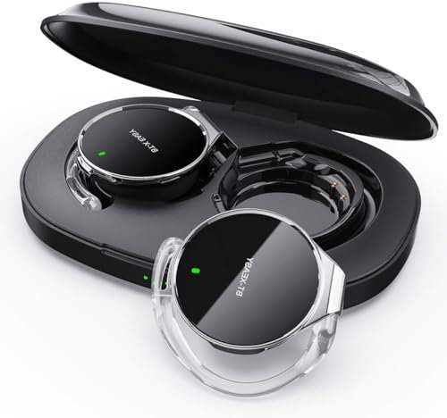 On Ear Kopfhörer Bluetooth 5.4, Open Ear Kopfhörer Kabellos Bluetooth Geräuschunterdrückung, Wassertropfenförmiges Clip On Sport Headset-Bluetooth mit 4 Mikrofon, Comfort Fit Ohrhaken Ohrhörer-schwarz