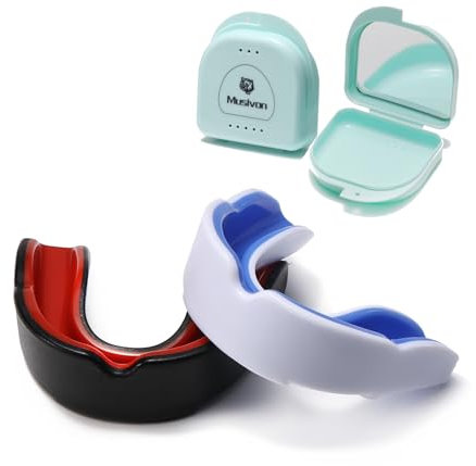 Musivon Protège-dents pour enfant de 5 à 8 ans - Avec étui de protection pour la boxe, le football, la crosse, le MMA, le hockey et les arts martiaux