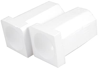 Gogogmee 2pcs White Ps Packaging Blocks for Wine Bottles 85mm Width Lightweight Bottle Shipper Foam Protector Suitable for Wine Shipping and Posting