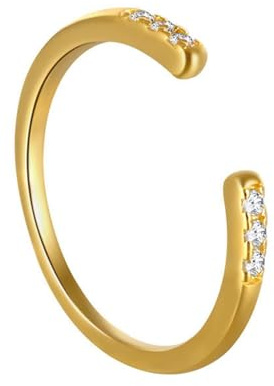 Moissanite Ring Damen, Trauringe Gold 585 14K Gelbgold Kreuz Verstellbarer Schmuck für Verlobung Hochzeit Größe 62 (19.7)