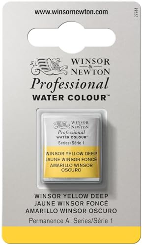 Winsor & Newton Professional Watercolor, Half Pan, Winsor Yellow Deep