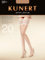 KUNERT Damen Halterlose Strümpfe Satin Look 20 breites Spitzenband 20 DEN Cashmere 0540 M