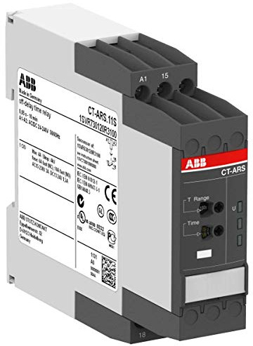 ABB CT-ARS.11S Time Relay, True OFF-Delay 1c/o, 24-240V AC/DC (ABB1SVR730120R3100)