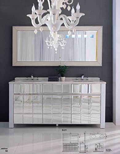 Marmor Luxus Designer Badkommode * Doppelwaschtisch * Doppelwaschkommode