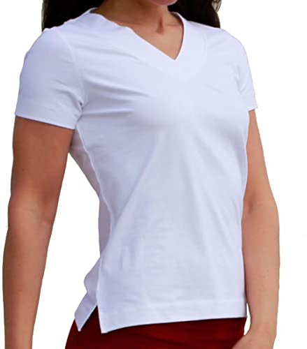 ESPARTO Yoga V-Shirt Farishta Schneeweiß L