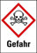 Aufkleber Giftig Gefahr GHS 1 Bogen = 16 Stück 29x20mm