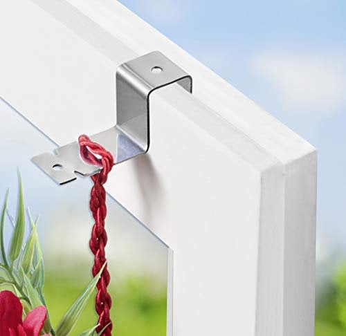 Maximex Fensterhaken 2er Set, für Fensterrahmen bis 1,8 cm geeignet, einfache Dekoration von Fenstern und Türen, kein ankleben nötig
